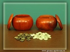 комплект камней "Бадук" из нефрита, чаши - красное дерево, Китай