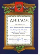 диплом III Московского Фестиваля боевых искусств